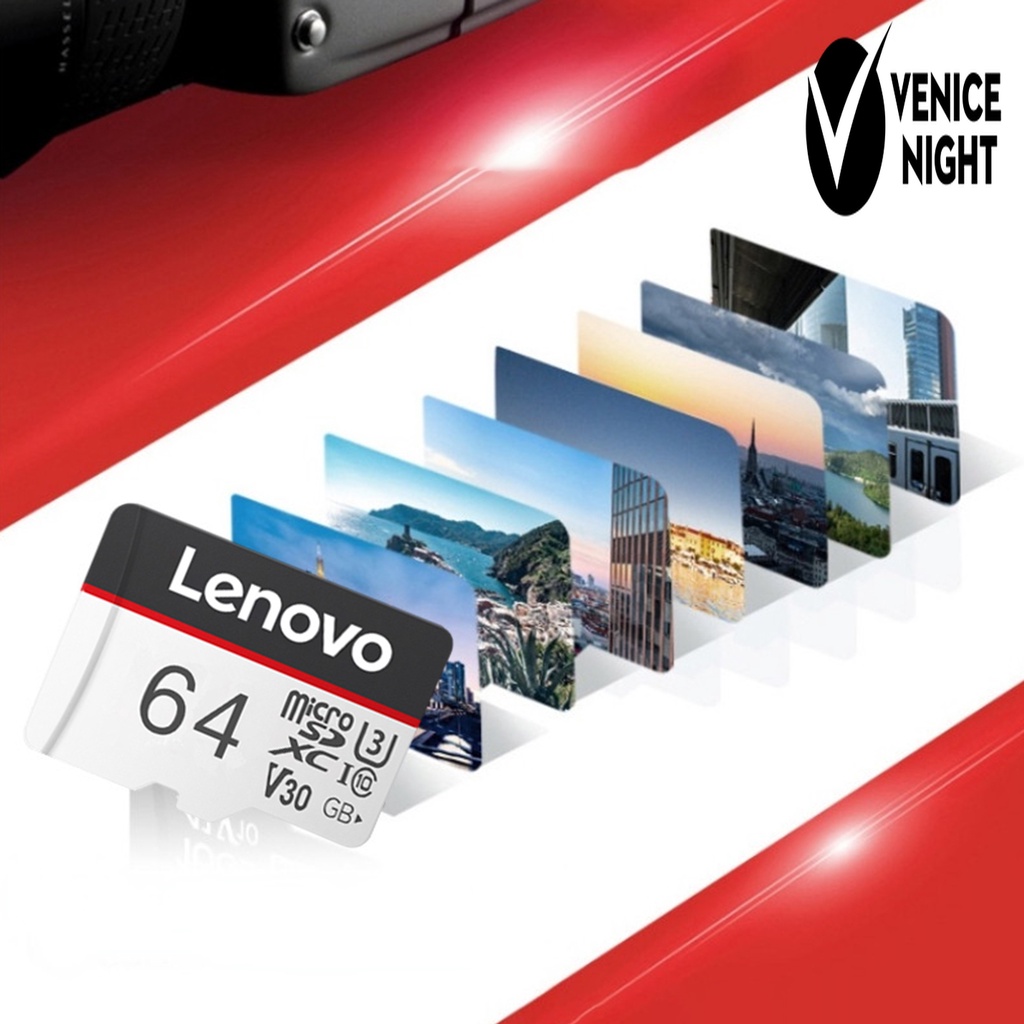 (SC) Lenovo 16GB 32GB 64GB Memory Card U3 High Speed Portable SD Card TF Flash Penyimpanan