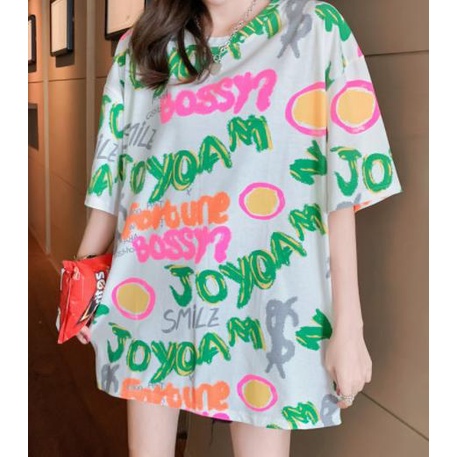 Kaos Oversized Fashion Wanita / Semi Dress Longgar Import Korea TerlarisR28C