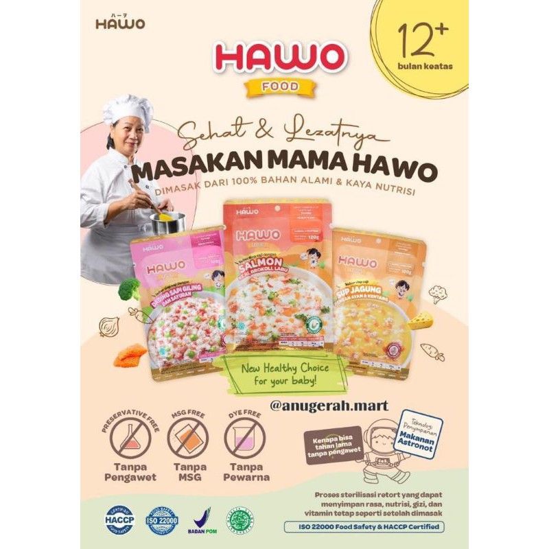 

Hawo food, bubur siap saji tanpa pengawet