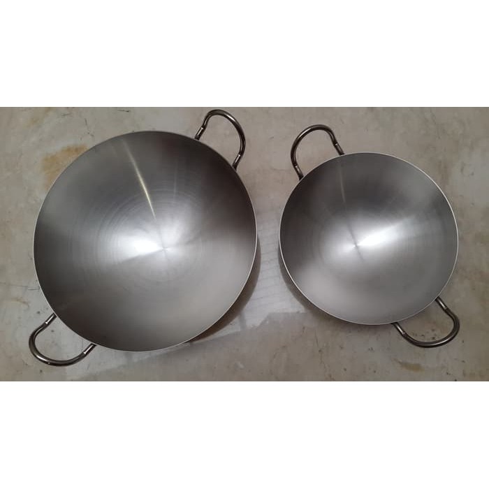 Promo New Bima Wajan Kuali Stainless 32 Cm / 304 - Asian Hongkong Wok Bp0101332