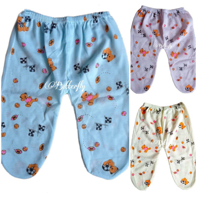 12 PCS Celana Panjang Bayi Tutup Motif