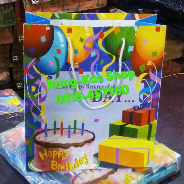 

Paper bag Ulang Tahun birthday samson doff