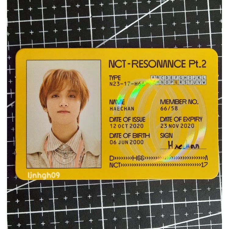NCT 2020 ID Card Haechan