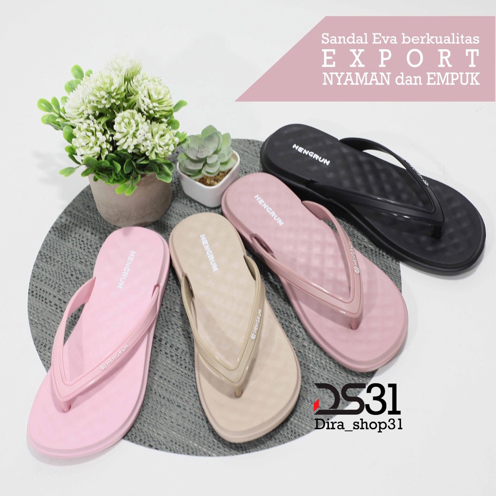 SANDAL JEPIT HENGRUN |SENDAL KEKINIAN |SENDAL CASUAL HENGRUN EMPUK DAN ENTENG