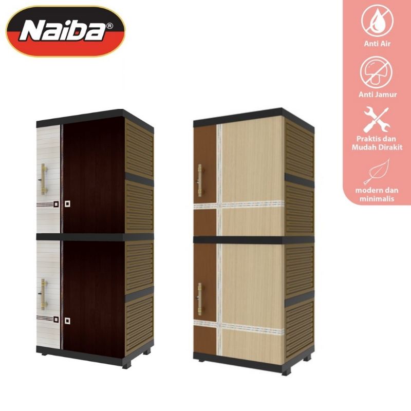 Lemari plastik Naiba lemari pakaian nacase minimalis 4 susun 7204
