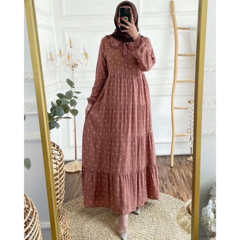 OLA MIDI DRESS/ MIDI DRESS POLKADOT / OLA GAMIS/ GAMIS POLKADOT