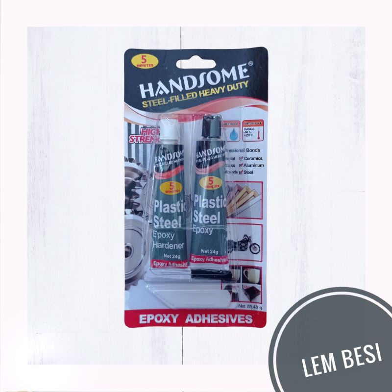 Lem Besi / Epoxy Adhesive ASAHI HANDSOME Lem 5 Menit Bukan Dextone