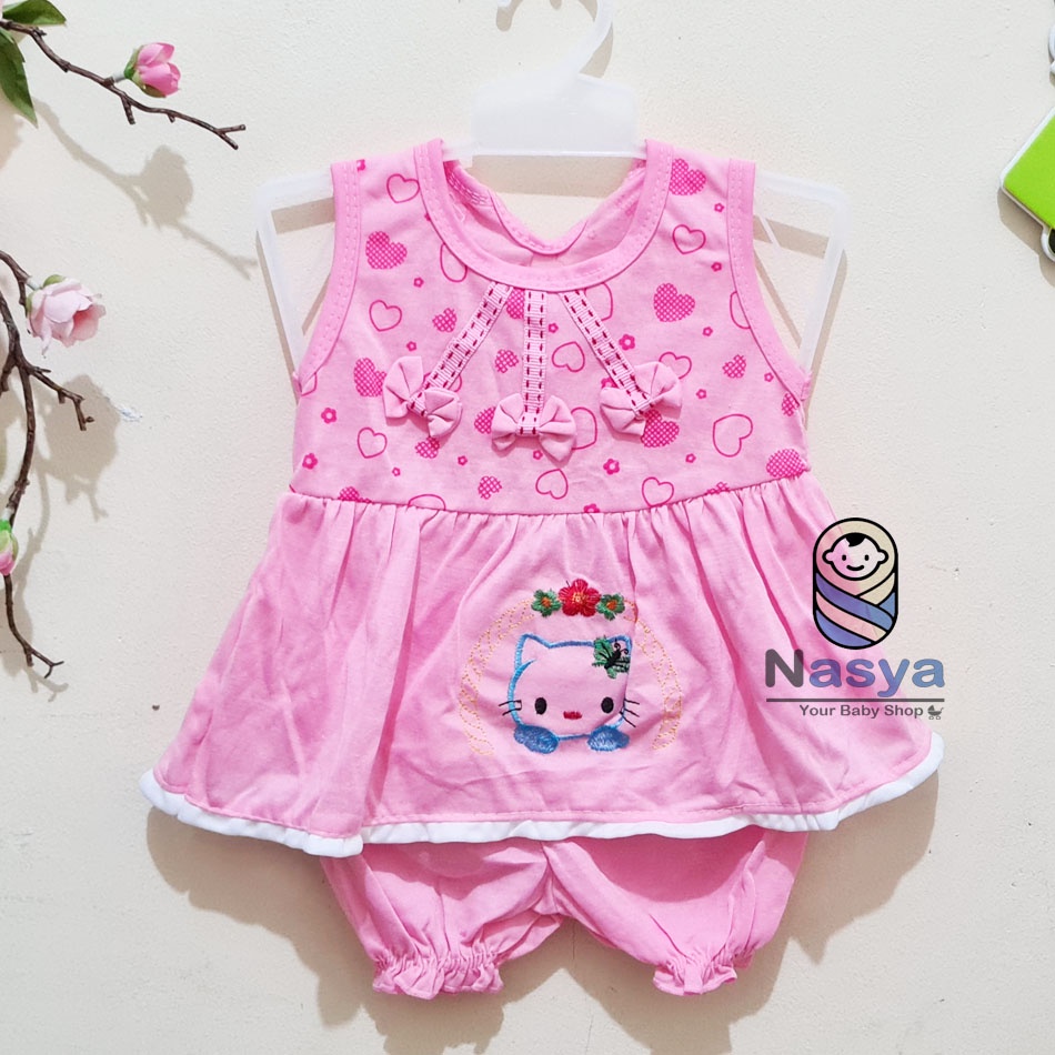 [N-027] TERBARU !! setelan baju bayi perempuan 0-6 bulan motif LUCU (cassey)