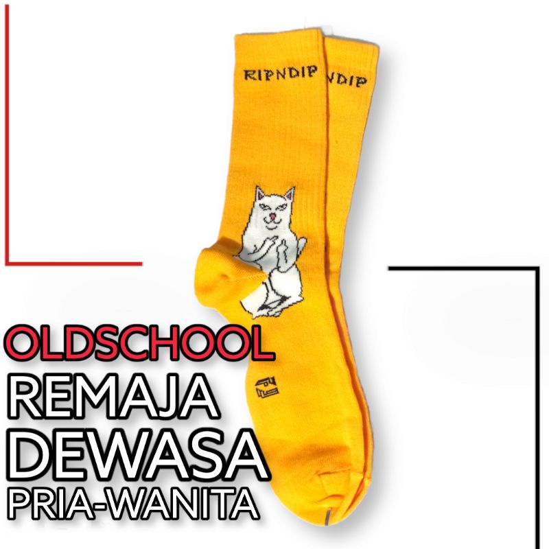 Kaos Kaki Oldschool Distro Skate Panjang Sebetis Pria dan Wanita Dewasa Kaos Kaki Olahraga