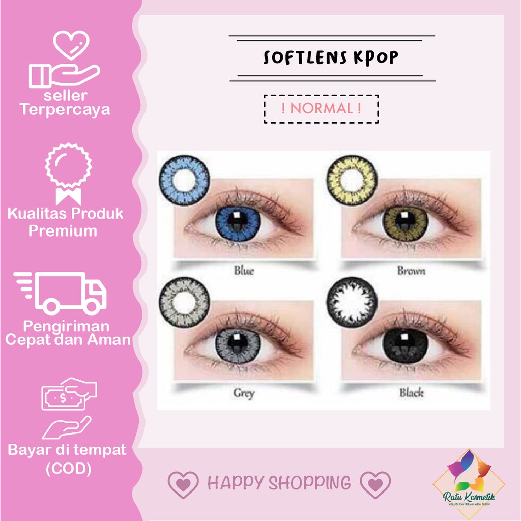 Ratu Softlens X K Pop Normal Soflens Kpop By Exoticon Big Eyes Dia Mm Shopee Indonesia