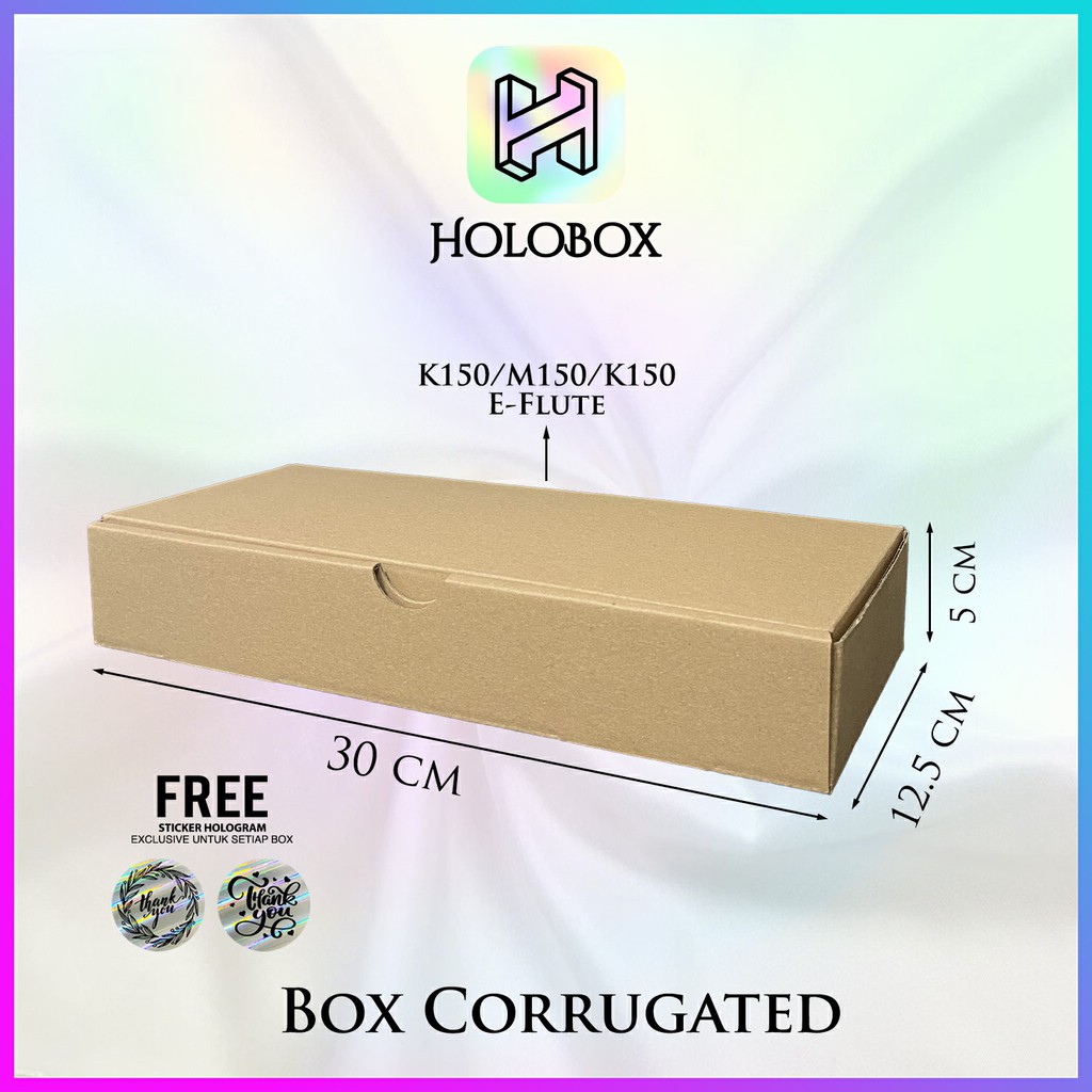 

Box/Dus/Kotak Polos/Packaging/Kue/Corrugated/Serbaguna Uk.30x12.5x5