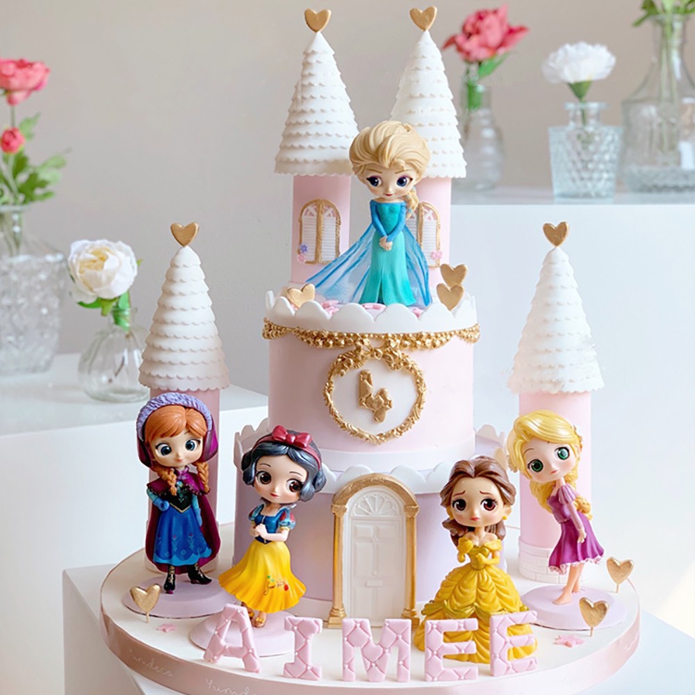 Topper Kue Dekorasi Pesta Anak Princess Balerina Snow White Mermaid frozen sofia