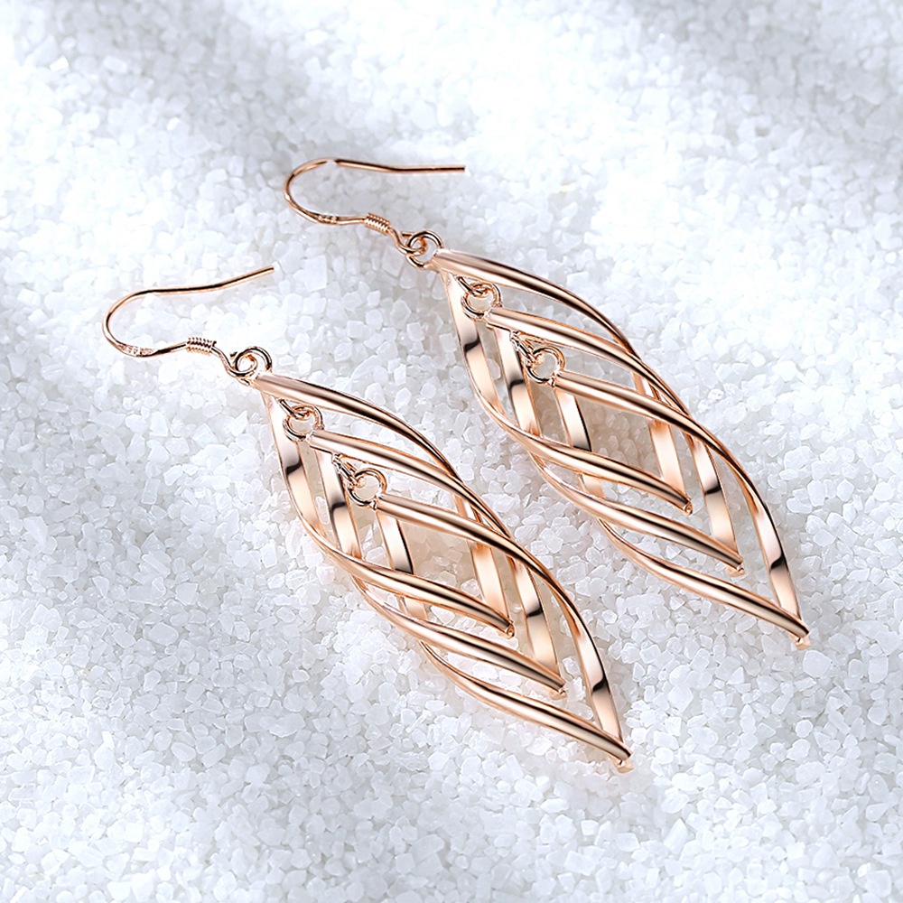 Anting Perak 925 Wanita Super Peri Anting-Anting Tiga Garis Perhiasan Fashion EH00019