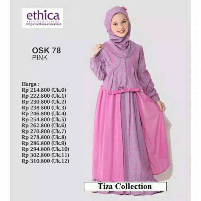 ETHICA OSK 78/Gamis anak ethica/gamis anak murah/gamis anak adem/gamis anak syari/gamis anak katun