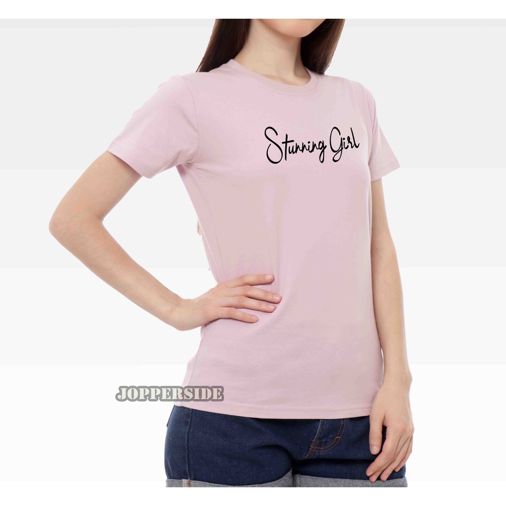 JOPPERSIDE T SHIRT KAOS DISTRO WANITA PEREMPUAN CEWEK SLIMFIT ORIGINAL PREMIUM STUNNING GIRL TW4