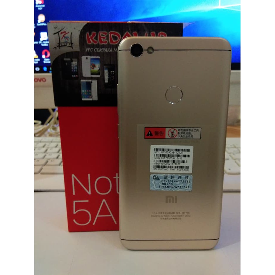 ORIGINAL (ASLI) XIAOMI REDMI NOTE 5A 4/64 GOLD