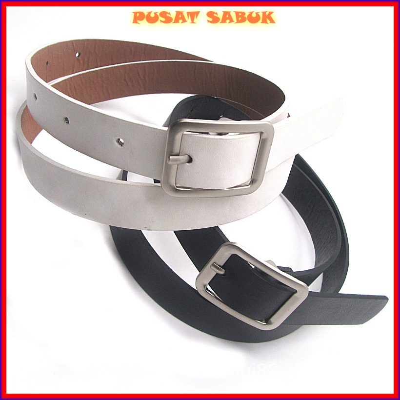 Belt Gesper Kecil Sabuk Wanita Ikat Pinggang Kulit Women Cantik Tali kecil kekinian Fashion Korea Import Murah Grosir Warna Kepang Aksesoris Mewah Emas Hitam Gadis Pesta Putih Coklat Besar Kuat Besar