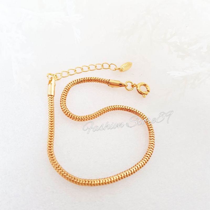 Gelang Tangan &amp; Kaki Milano Perhiasan Lapis emas 18k Xuping Yaxiya impor Bestquality simple