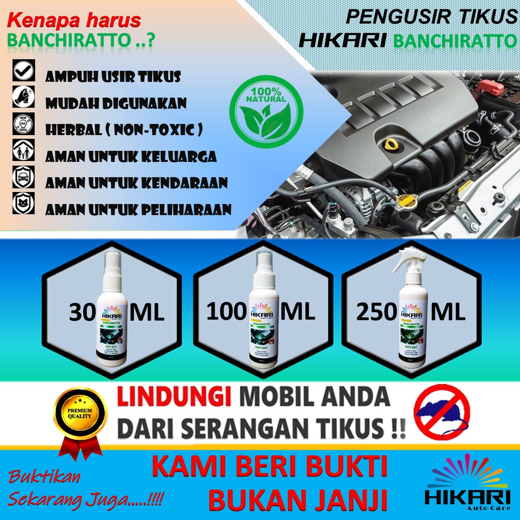 PROMO Beli 1 Gratis 1 - Pengusir Tikus Kap Mesin Mobil Rumah Kantor Paling Ampuh / Anti rat