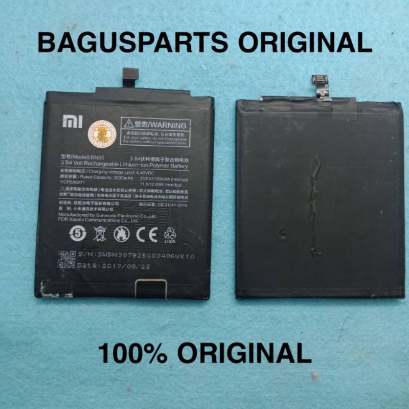 BATERAI BATU BATRAY BATRE BATERAY XIAOMI REDMI 4A REDMI 4A PRIME BN 30 ORIGINAL COPOTAN