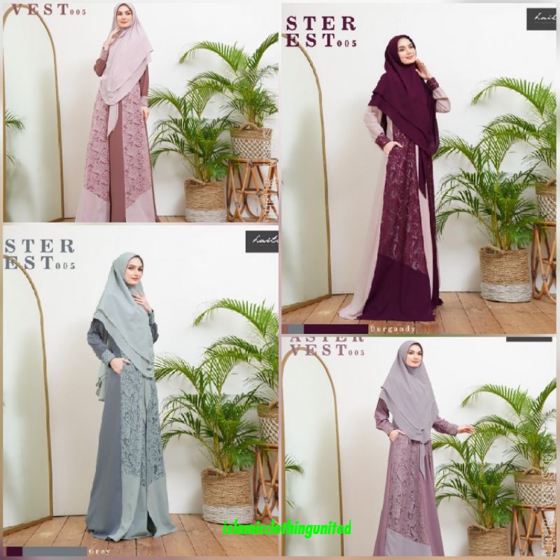 Gamis Haitwo Aster Vest 005 Set - DZ
