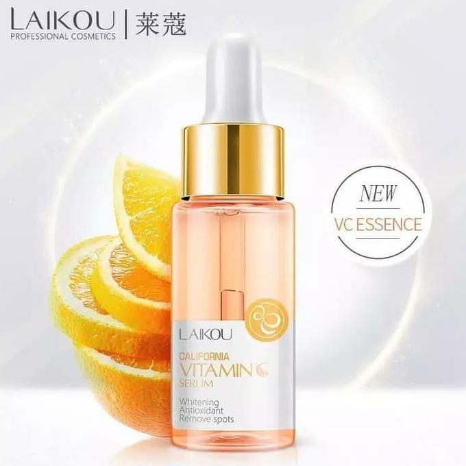 [BISA COD] LAIKOU Serum Vitamin C Essence Berpijar Mengurangi Kulit Kusam Memudarkan Kehitaman