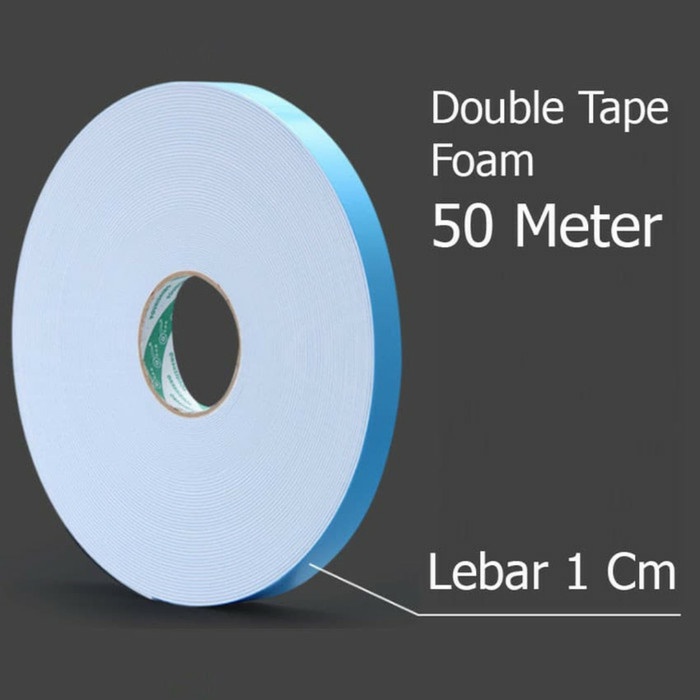 

Trendi Double Tape Foam 50 Meter X 1 Cm Solasi Busa Sponge 2 Sisi Hemat