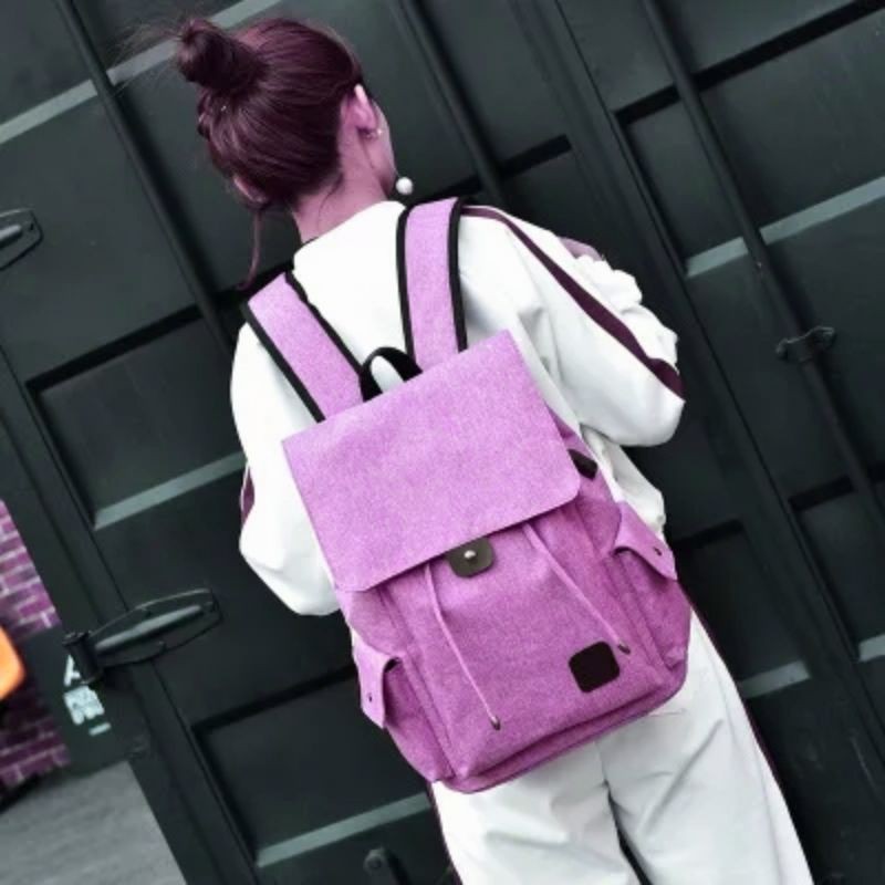 Tas Polofelix Tas Ransel Serut Wanita ransel korea Backpack Sekolah Kuliah Kerja Kwalitas terbaik