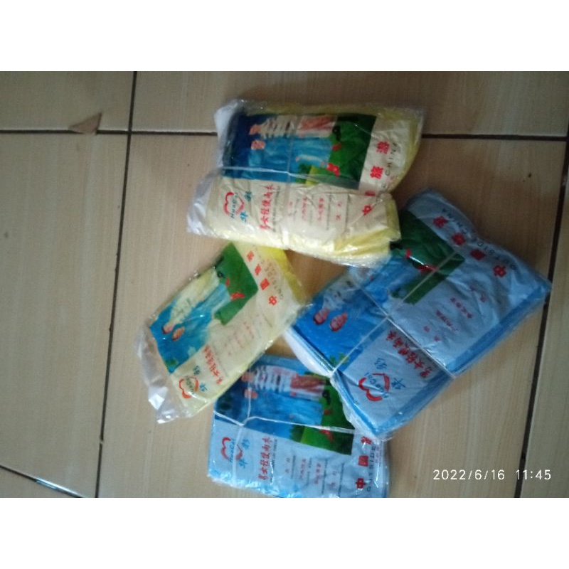 (STOK READY) JAS HUJAN PLASTIK SEKALI PAKAI