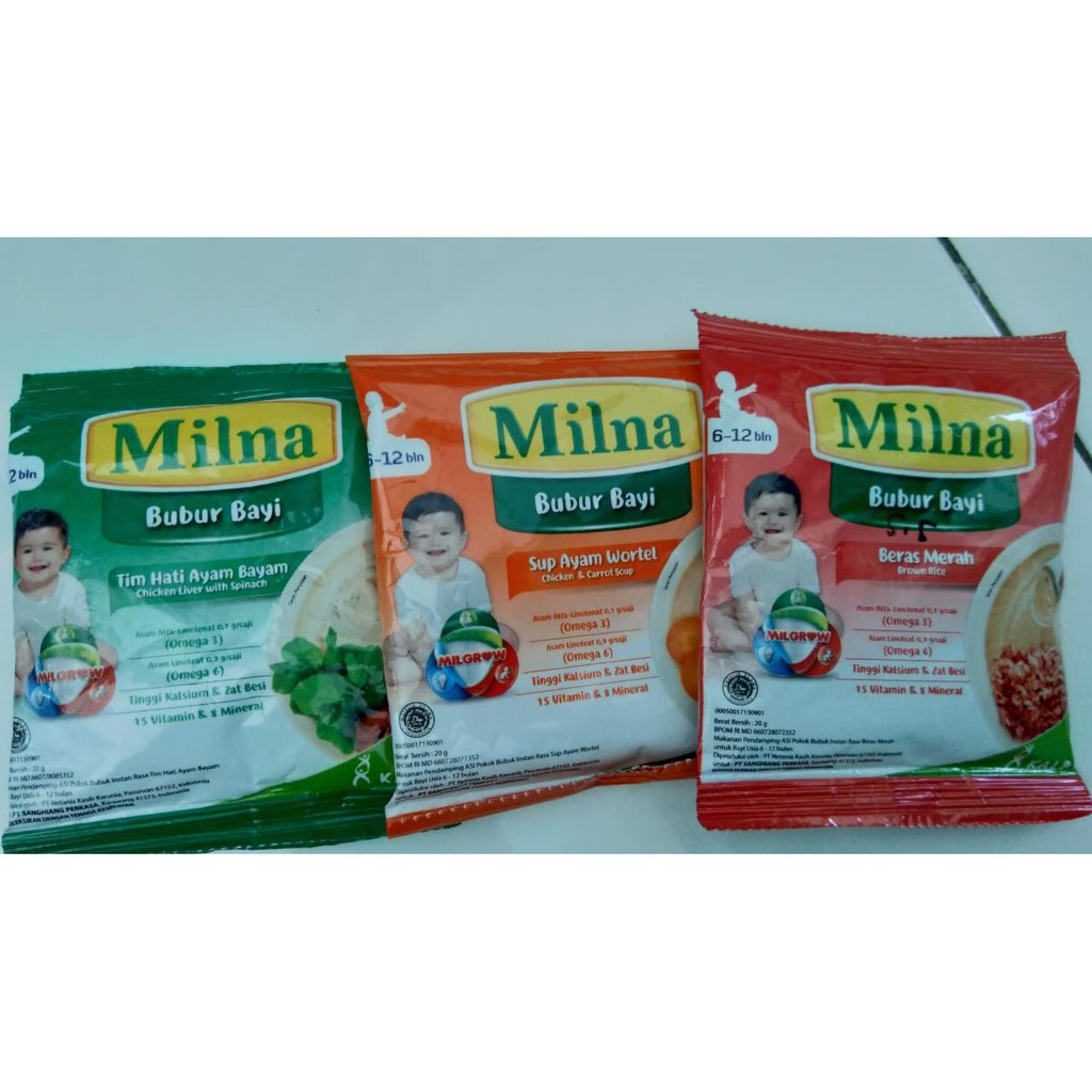 PAKET BUNDLE Milna Bubur Bayi Sachet isi 4