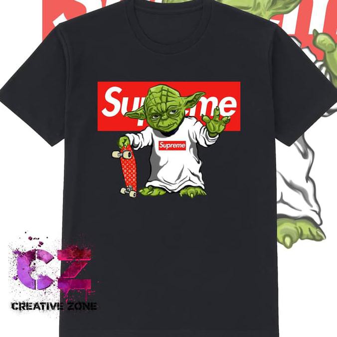 CUSTOM KAOS/TSHIRT HYPE SUPREME MASTER YODA STARWARS DIGITAL PRINTING