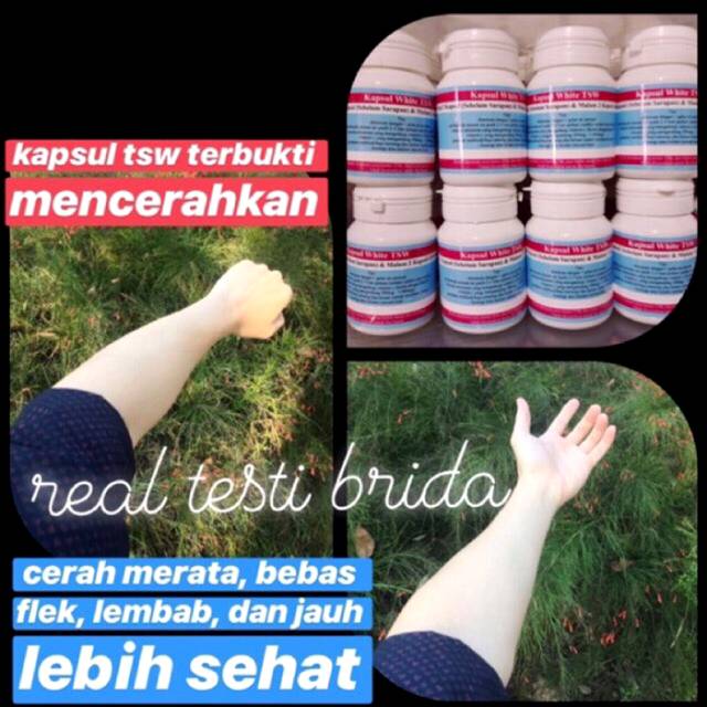 Suplemen  12453  Kapsul Pemutih Badan Kulit wajah • Kapsul white TSW•Gluta Frozen • Gluta  Celana •