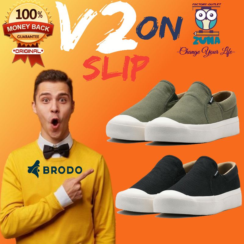 BRODO SLIP ON CASUAL ELEGAN SEPATU PRIA WANITA TERLARIS ORIGINAL