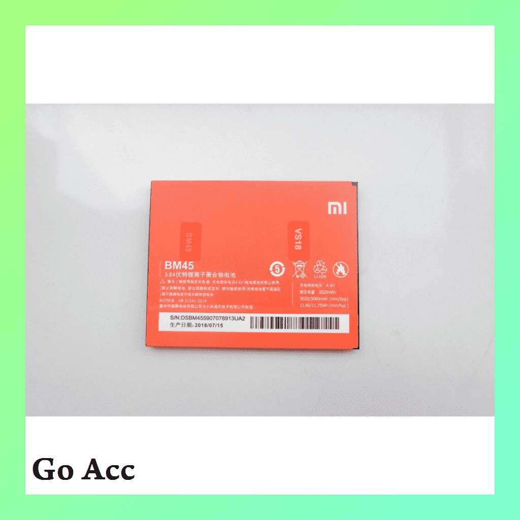 Baterai Battery Xiaomi Redmi Note 2/BM 45/BM45/BM-45