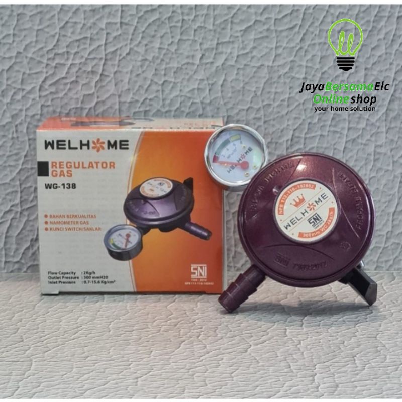 Kepala Gas / Regulator Welhome WG 138 M / WG 118 SNI Murah