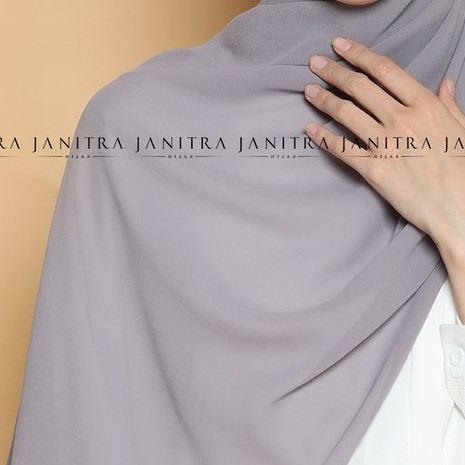 Jilbab Bergo Plisket Ceruty Babydoll | Kerudung Plisket | Bergo Maryam Plisket | Jilbab Instan-grey