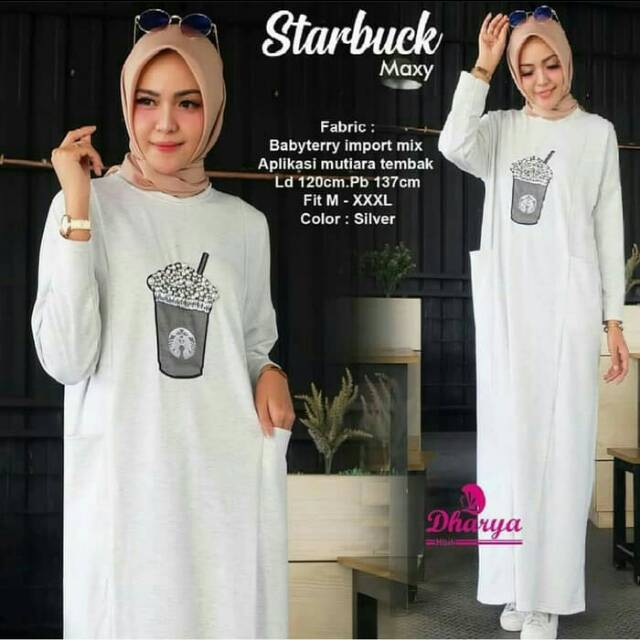STARBUCK MAXY DRESS BAJU GAMIS SPORTY TERBARU GAMIS WANITA