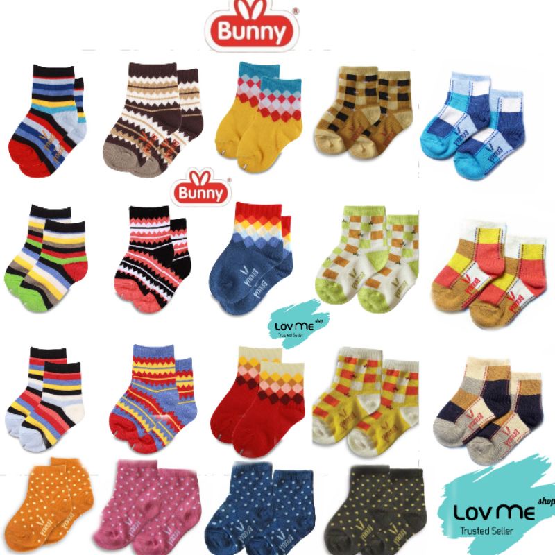 lov me❤️ Lusty Bunny Kaos kaki Anak Bayi 6 bulan kk3524 3529 3531 3534 3523 3520