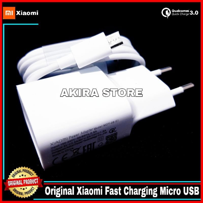 Charger Xiaomi Redmi 5  Redmi 5 Plus Original 100% Fast Charging Micro USB