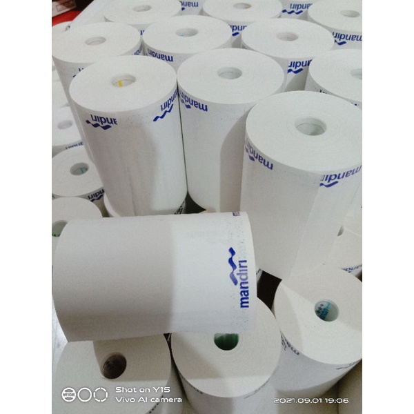 

[NEW EDITION] Kertas thermal EDC bluetooth logo bank mandiri ukuran 57x40mm