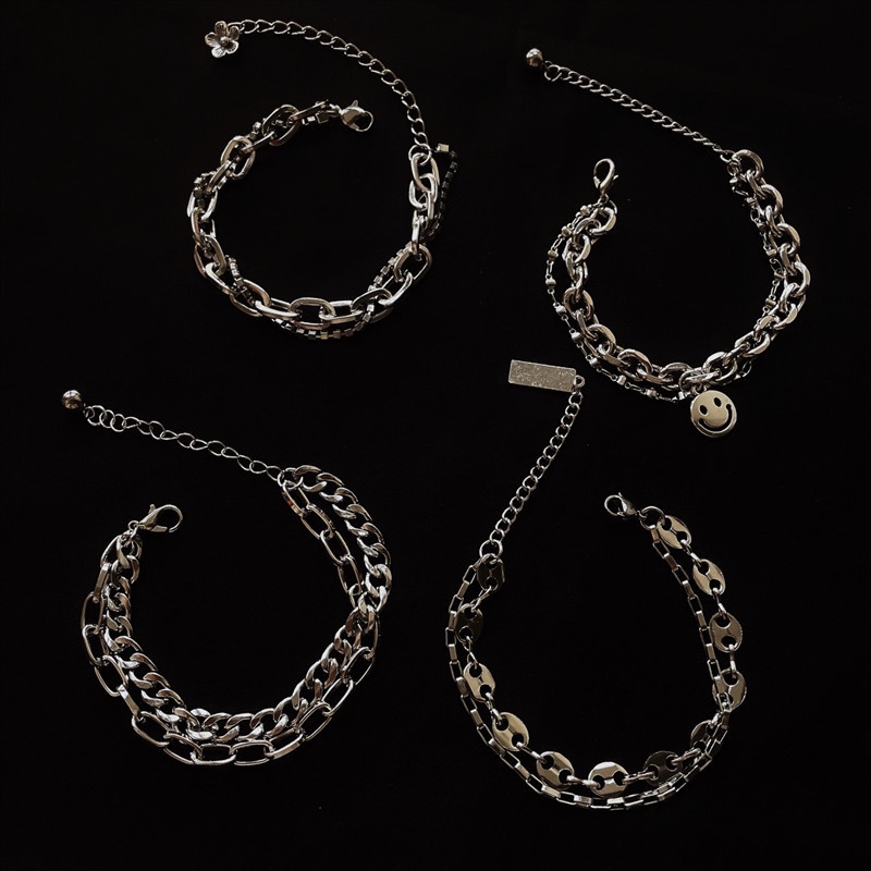 Double-layer Chain Bracelet Accessories All-match Harajuku Korean Version