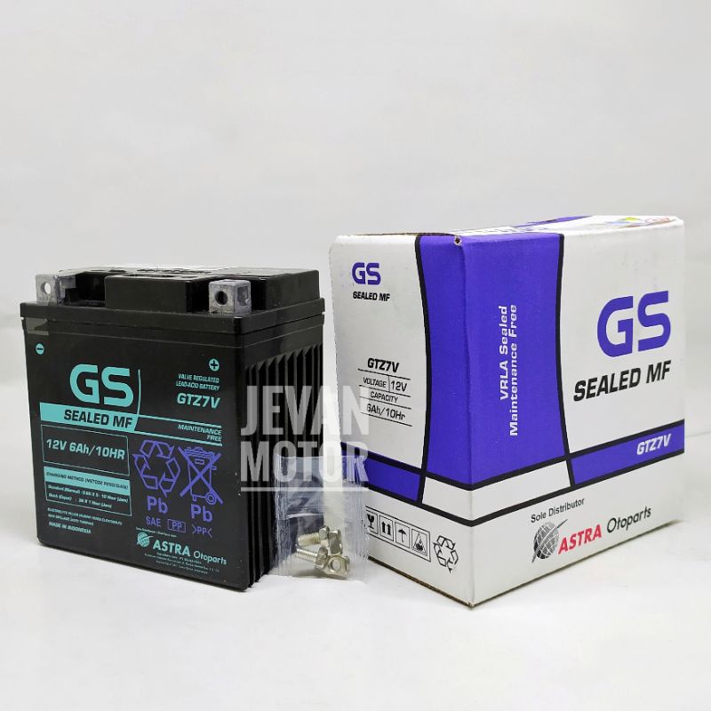 [JEVAN MOTOR] GS Battery MF-GTZ-7V / Aki GTZ-7V / Aki Kering GTZ-7V Original