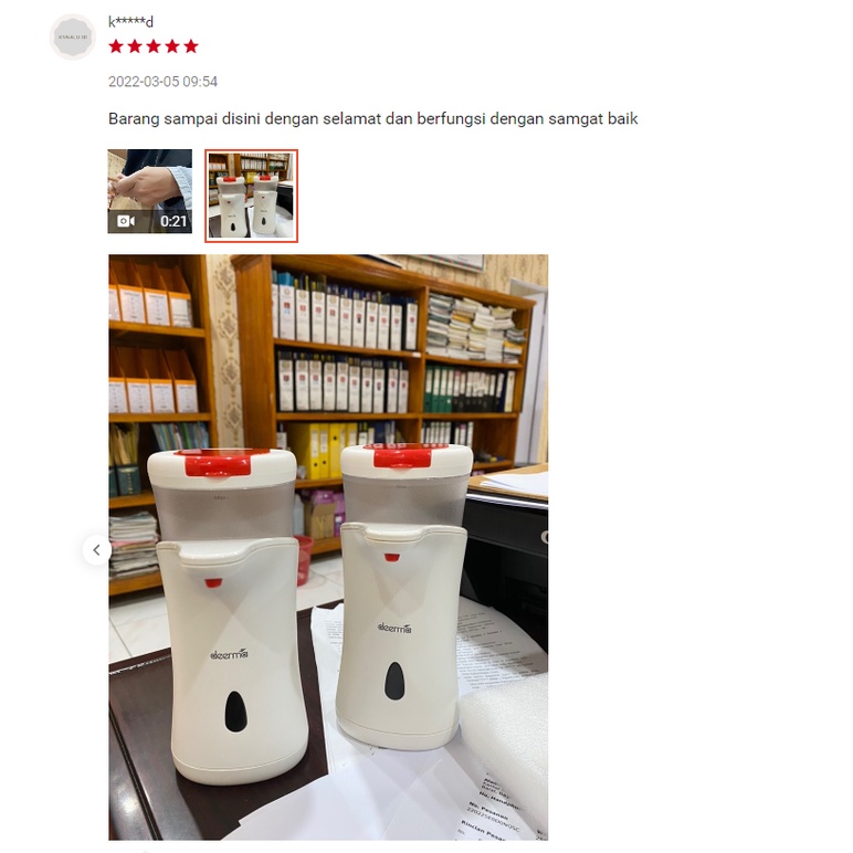 Deerma Automatic Sensor Hand Sanitizer Wash XS100 Tempat Sabun Soap