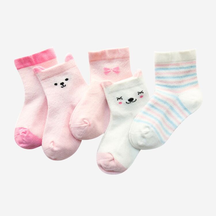 5 Pasang Kaos kaki bayi anak balita karakter bagus bahan berkualitas import bahan lembut