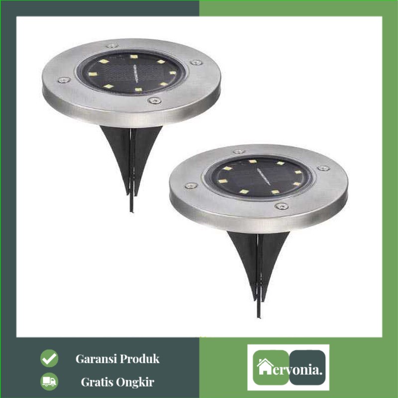 Lampu Tanam LED Solar Outdoor 8 LED Waterproof - Lampu LED - Tenaga Surya Lampu Outdoor