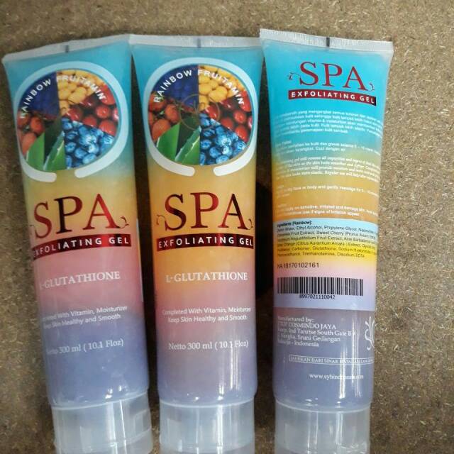 Jual Body Spa Syb Rainbow Exfoliating Gel Original Bpom 300ml Shopee