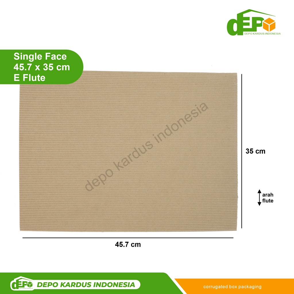 

Single Face 35x45,7 cm ( E flute ) singleface/corrugatedbox/karton/kardus