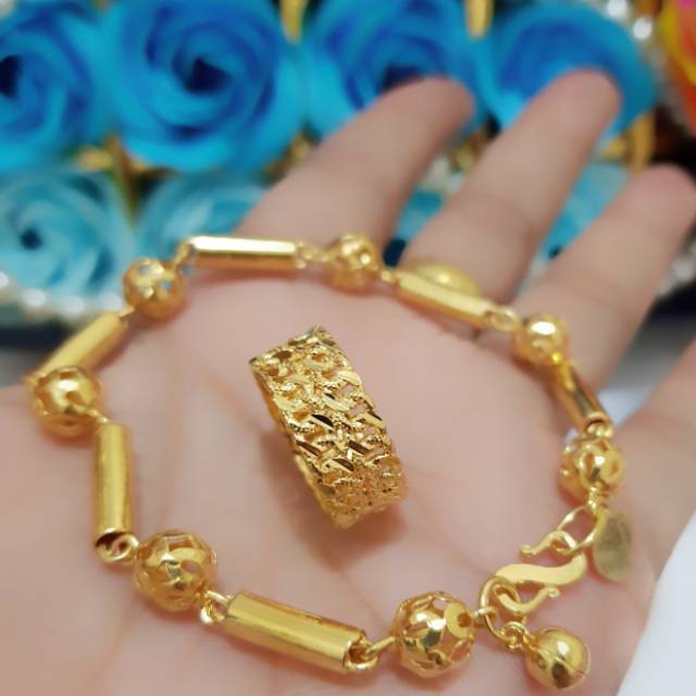 Xuping gelang cincin lapis 24k