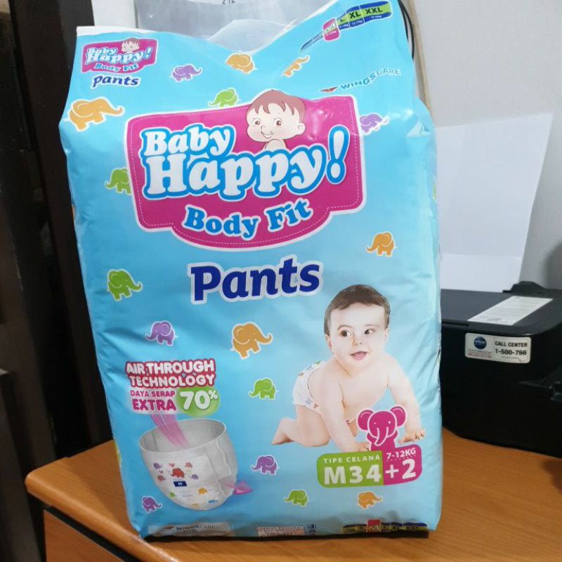 POPOK CELANA BABY HAPPY  S38+2 / M34 / L30 / XL26 / XXL24