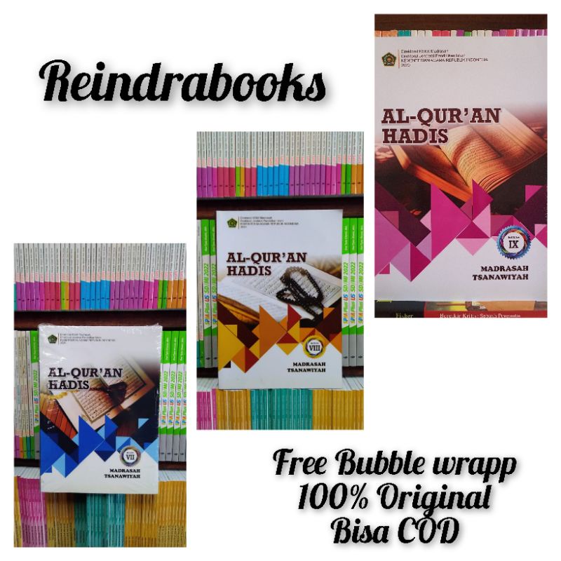 Buku depag Al-quran Hadis MTS kelas 1-3 KMA 2020